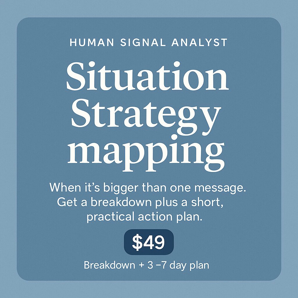 Situation Strategy Mapping — Premium Insight Plan